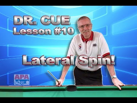 APA Dr. Cue Instruction – Dr. Cue Pool Lesson 10: Cue Ball Control…Lateral (side) Spin