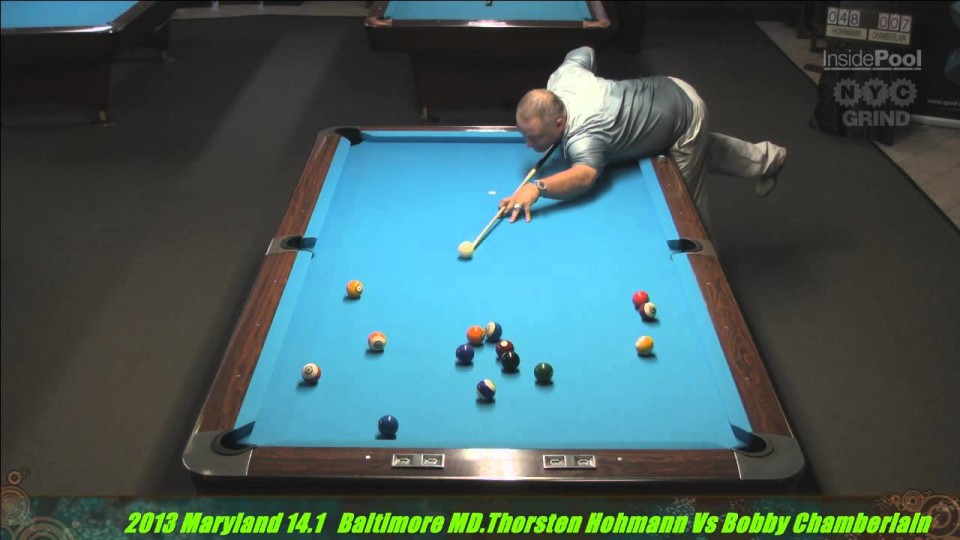Thorsten Hohmann v Bobby Chamberlain at the MD 14.1 Straight Pool Championships