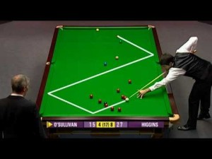 UK Championship 2009 Day 8. OSullivan — Higgins. Frame 13, weird situation