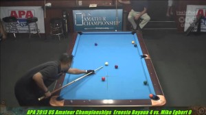 2013 APA US Amateur Championship Ernesto Bayayu VS  Mike Egbert