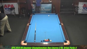 2013 APA US Amateur Championship Ray Linares VS  Brian Parks