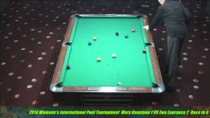 DragonPromotions.com Women’s International Pool Championships Ewa Lawrence VS  Mary Kennison