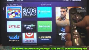 The Billiard Channel Gateway Package Discounted Cue,Acessories, and Roku